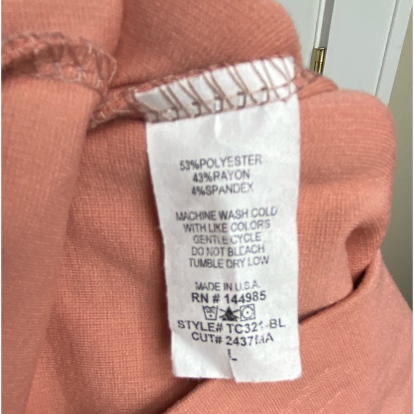 NWT Charlotte Russe Dusty Light Pink Leggings Size Large - Picture 4 of 5